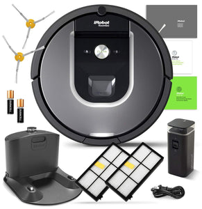 iRobot Roomba 960 Robotic Vacuum Cleaner Wi-Fi Connectivity + Manufacturer's Warranty + Extra Sidebrush Extra Filter Bundle